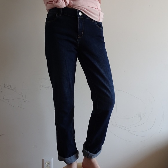 STRAIGHT CUT CLASSIC BLUE JEANS - Picture 3 of 5